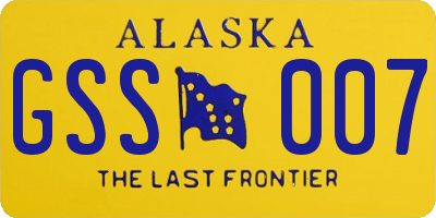 AK license plate GSS007