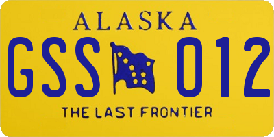 AK license plate GSS012