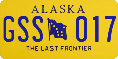 AK license plate GSS017