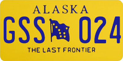 AK license plate GSS024