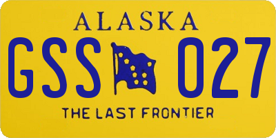 AK license plate GSS027