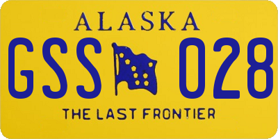 AK license plate GSS028