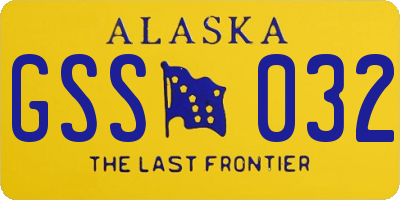 AK license plate GSS032