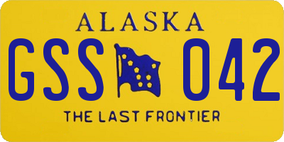 AK license plate GSS042