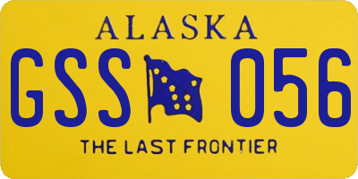 AK license plate GSS056