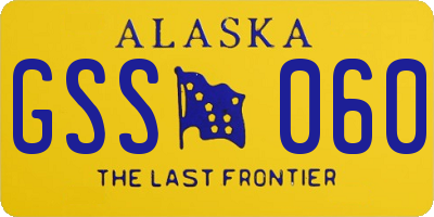 AK license plate GSS060