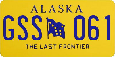 AK license plate GSS061