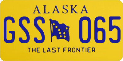 AK license plate GSS065