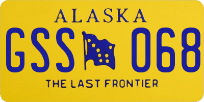 AK license plate GSS068