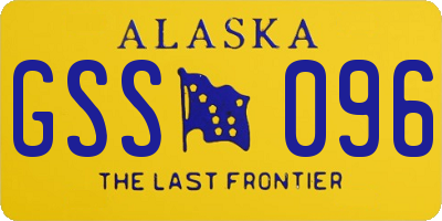 AK license plate GSS096