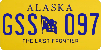 AK license plate GSS097