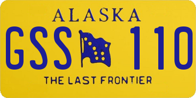 AK license plate GSS110