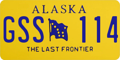 AK license plate GSS114