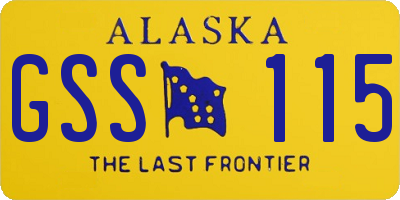 AK license plate GSS115