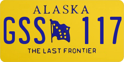 AK license plate GSS117