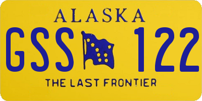 AK license plate GSS122