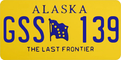 AK license plate GSS139