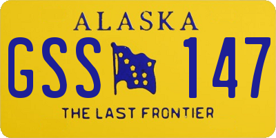 AK license plate GSS147