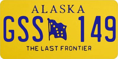 AK license plate GSS149