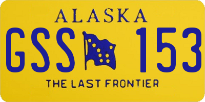 AK license plate GSS153