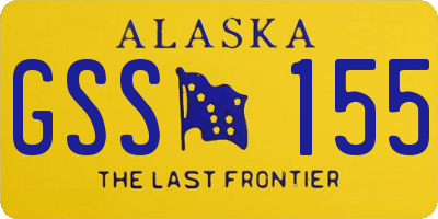 AK license plate GSS155