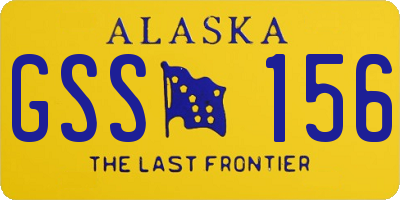 AK license plate GSS156