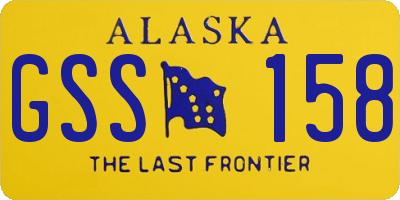 AK license plate GSS158