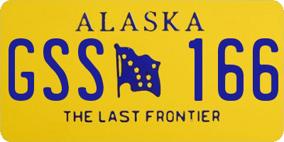 AK license plate GSS166