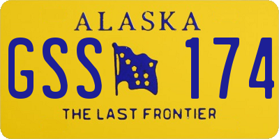 AK license plate GSS174