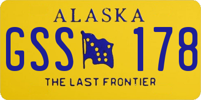 AK license plate GSS178