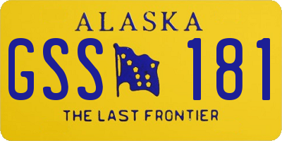 AK license plate GSS181