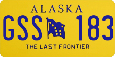 AK license plate GSS183