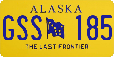 AK license plate GSS185
