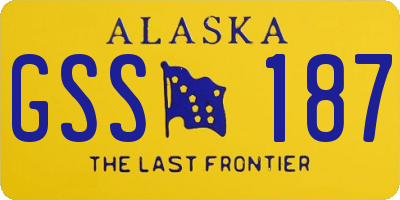 AK license plate GSS187