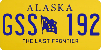 AK license plate GSS192