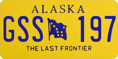 AK license plate GSS197