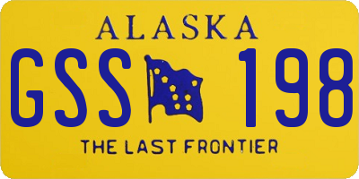 AK license plate GSS198