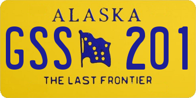 AK license plate GSS201