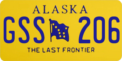 AK license plate GSS206
