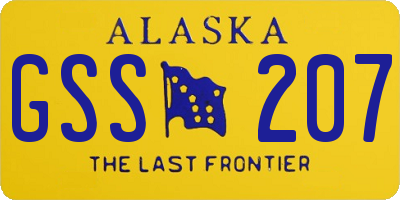 AK license plate GSS207