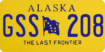 AK license plate GSS208