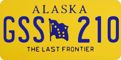 AK license plate GSS210