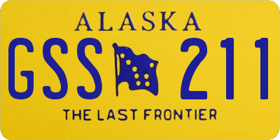 AK license plate GSS211
