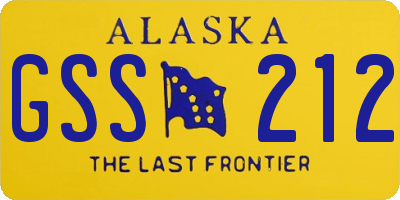 AK license plate GSS212