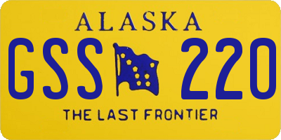 AK license plate GSS220
