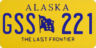 AK license plate GSS221