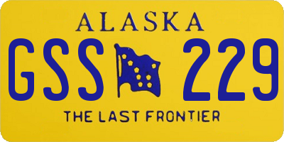 AK license plate GSS229