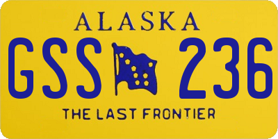 AK license plate GSS236