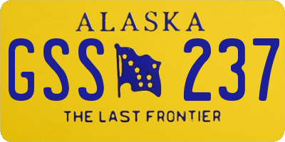 AK license plate GSS237
