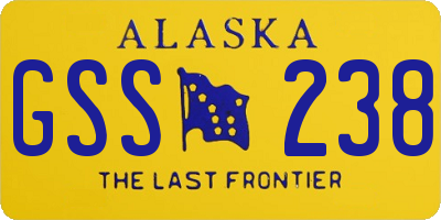 AK license plate GSS238